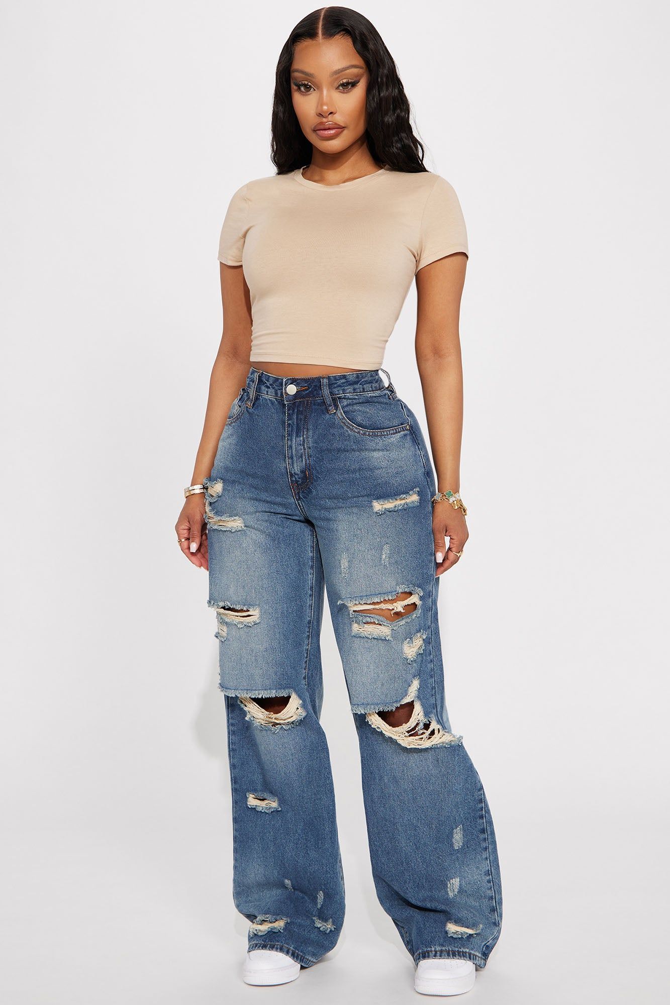 Anna Crew Neck Crop Top - Desert sold by Fashion Nova product image thumbnail 2