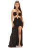 Endless Nights Sequin Maxi Dress - Black sold by Fashion Nova