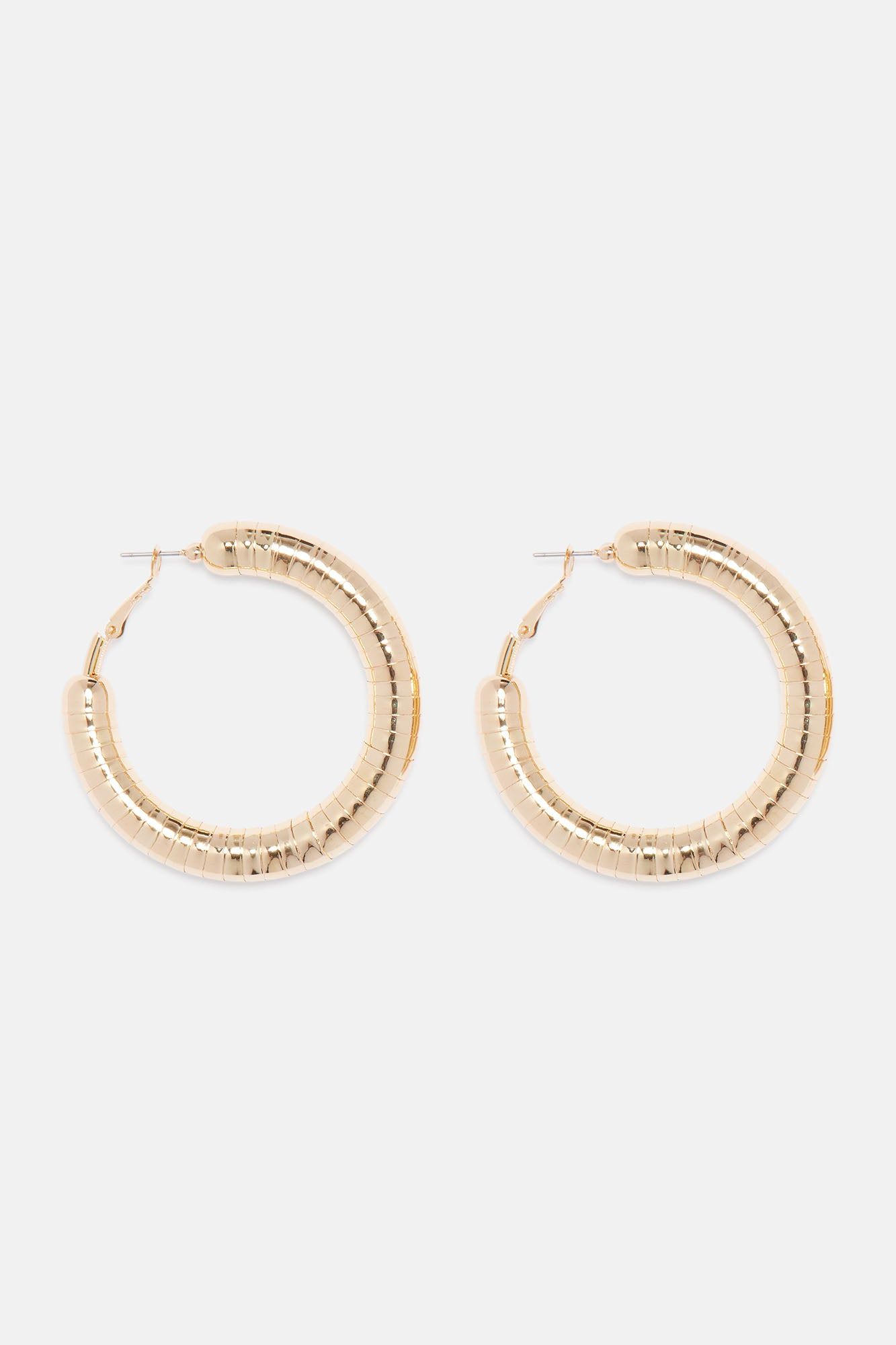 Glam Girl Hoop Earrings - Gold sold by Fashion Nova product image thumbnail 3