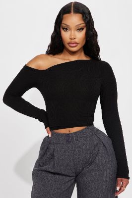 Worth It Ribbed Top - Black sold by Fashion Nova