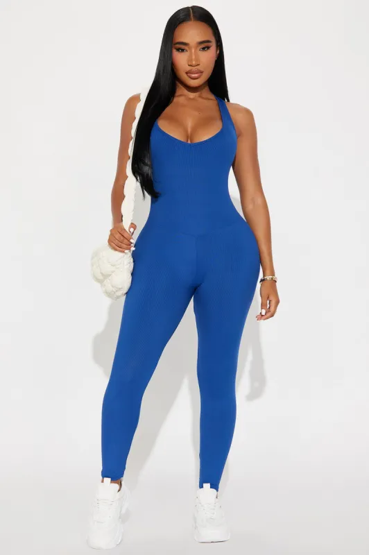 Serenity Ribbed Jumpsuit - Navy sold by Fashion Nova