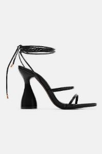 Out And About Wrap Up Heels - Black sold by Fashion Nova