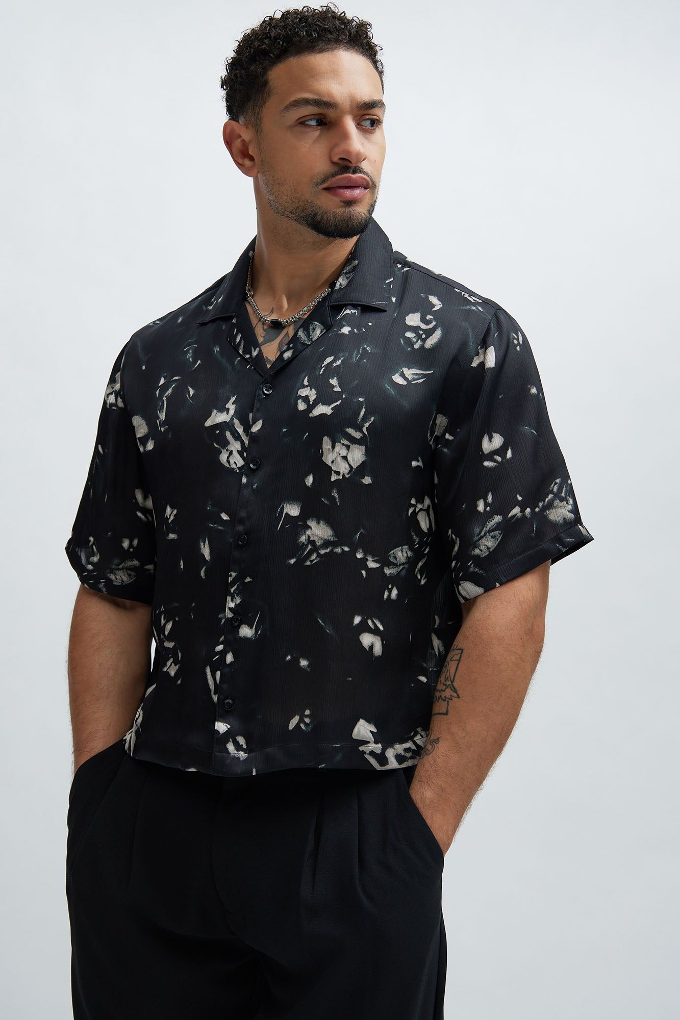 Current Blend Shirt - Black/Grey sold by Fashion Nova