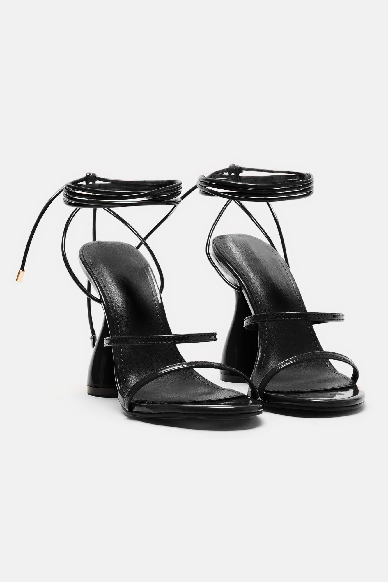 Out And About Wrap Up Heels - Black sold by Fashion Nova product image thumbnail 4