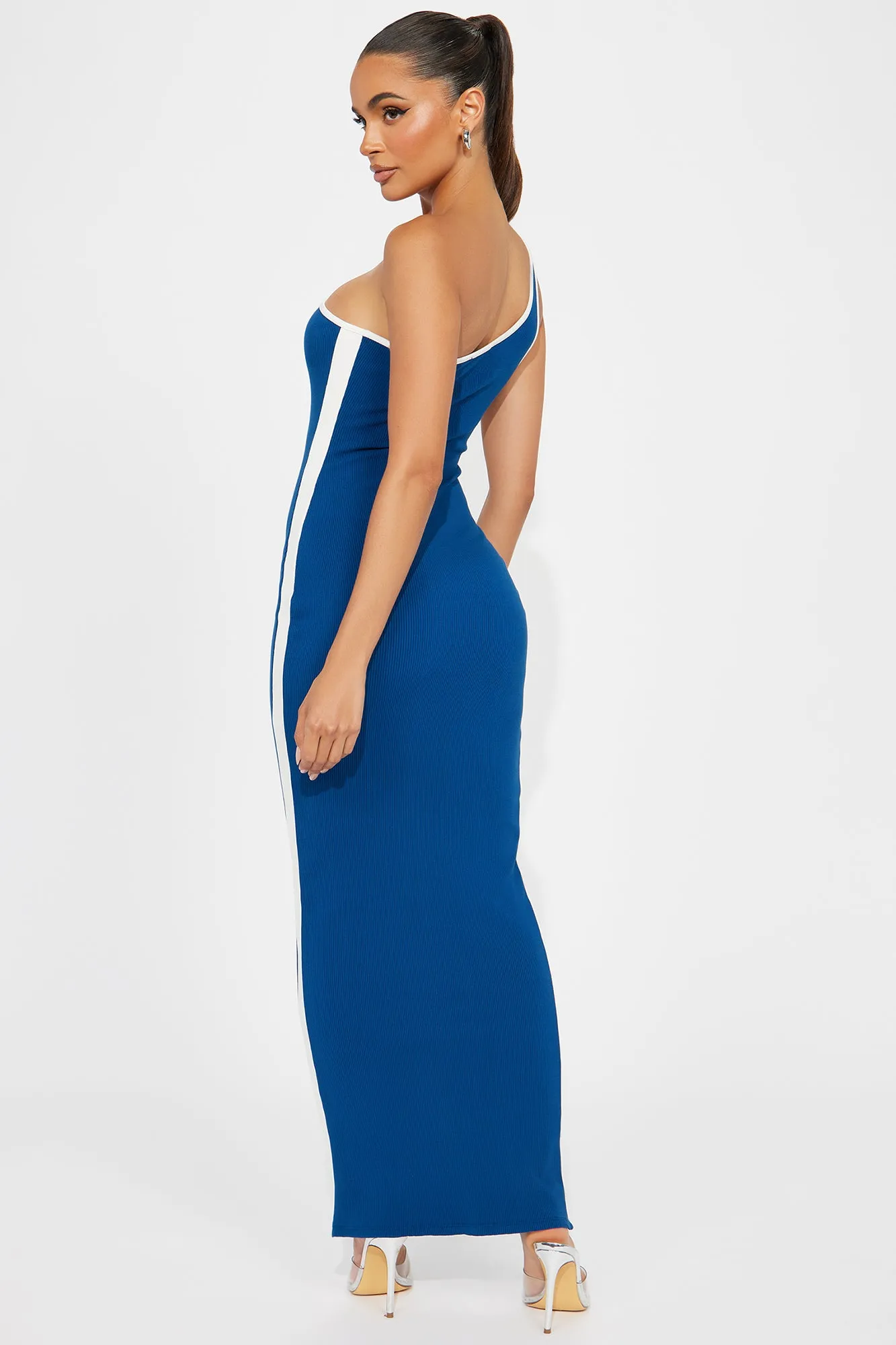 Maya Snatched Maxi Dress - Navy/combo sold by Fashion Nova product image thumbnail 3