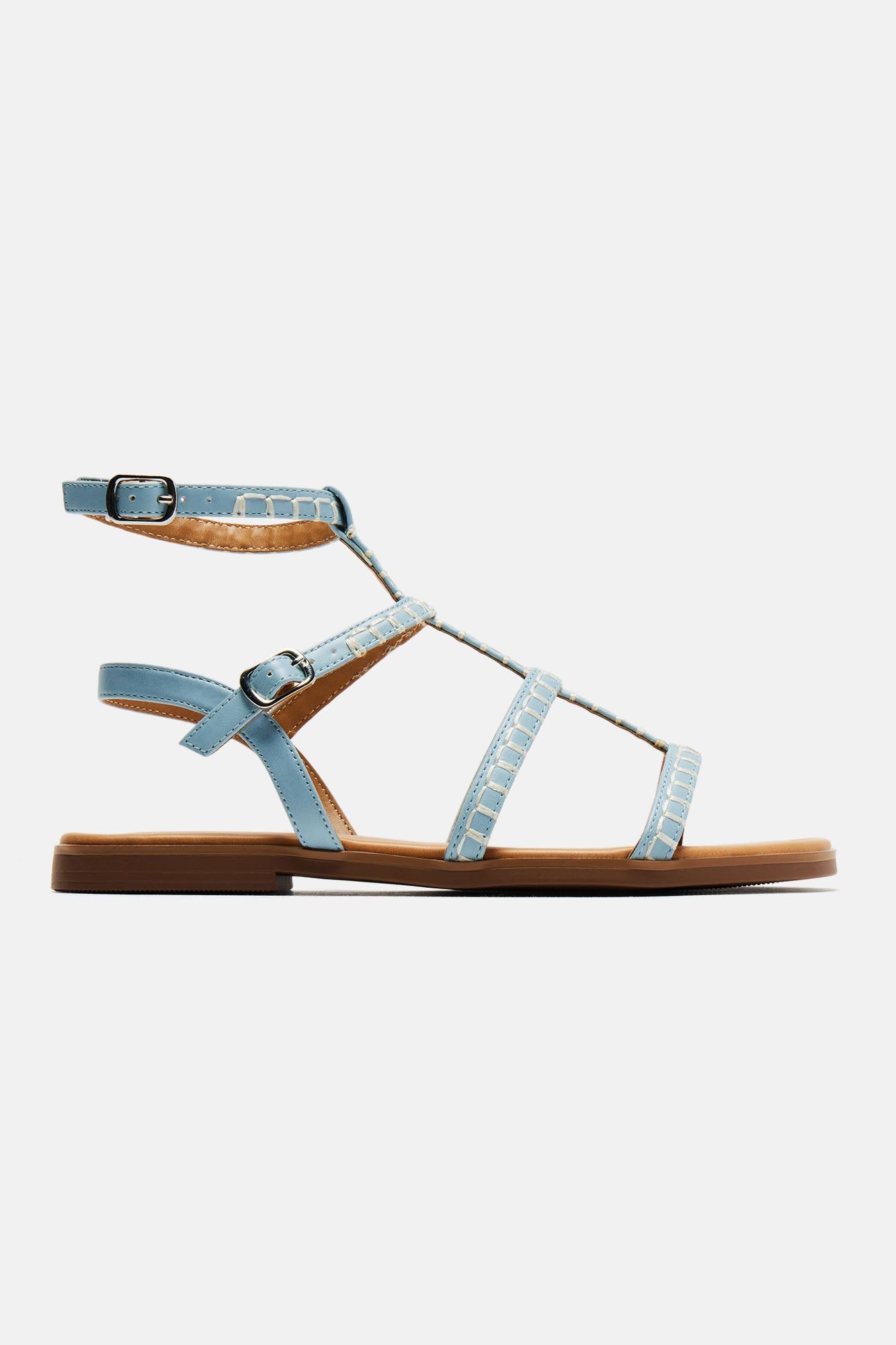 Replacing You Flat Sandals - Light Blue sold by Fashion Nova product image thumbnail 4