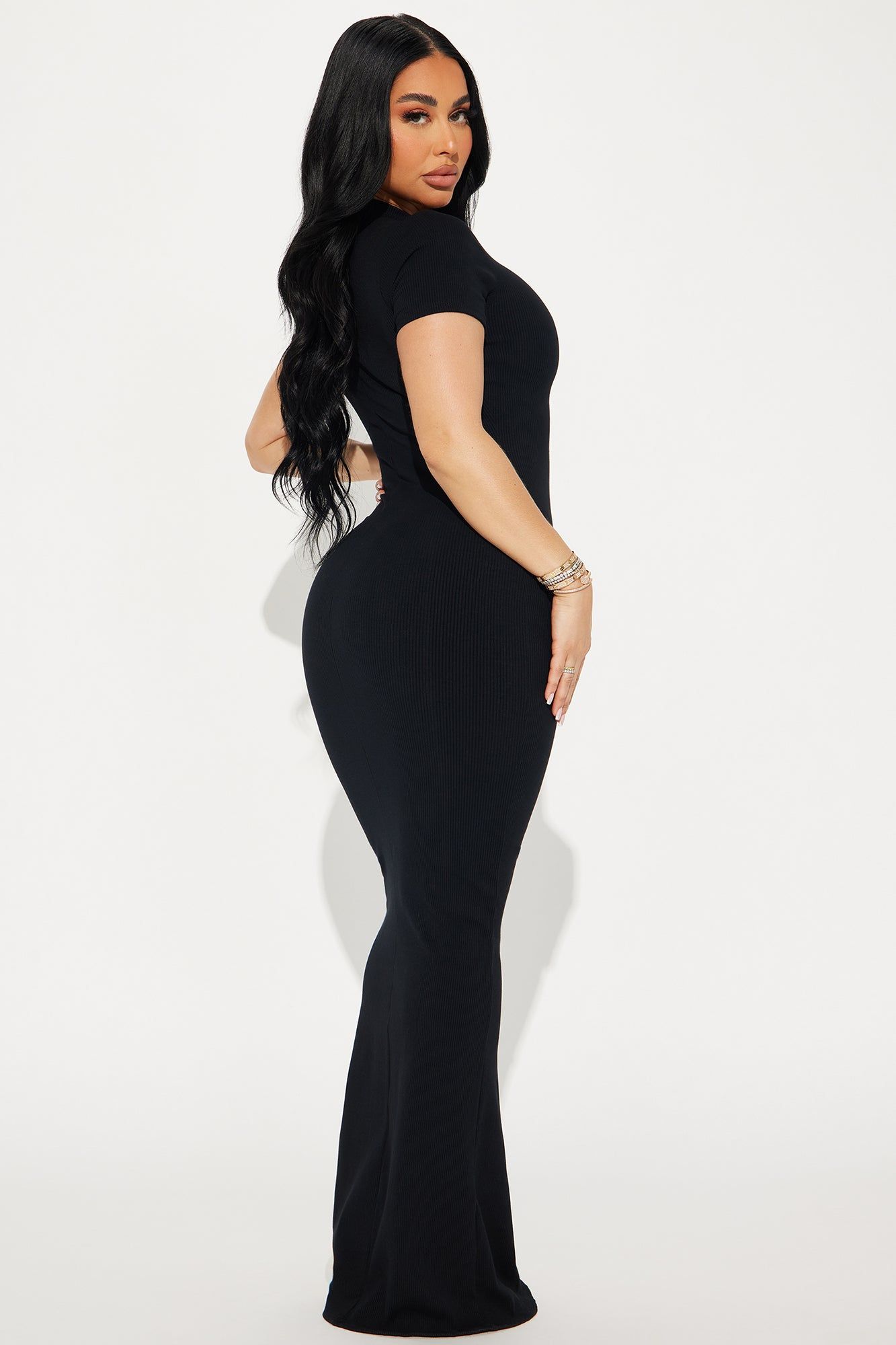 Cora Snatched Maxi Dress - Black sold by Fashion Nova product image thumbnail 3