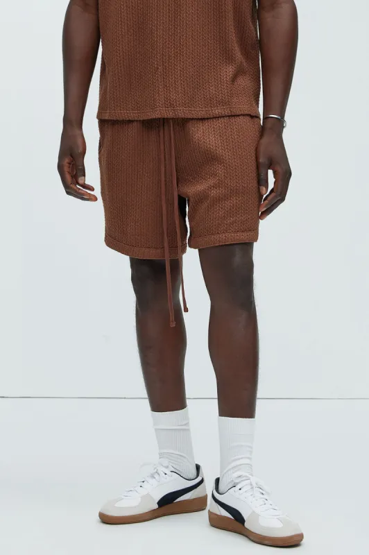 Catanina Textured Shorts - Brown sold by Fashion Nova