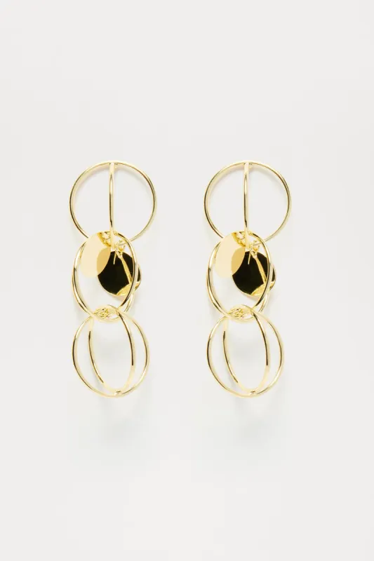 Deep Acrobatics Earrings - Gold sold by Fashion Nova