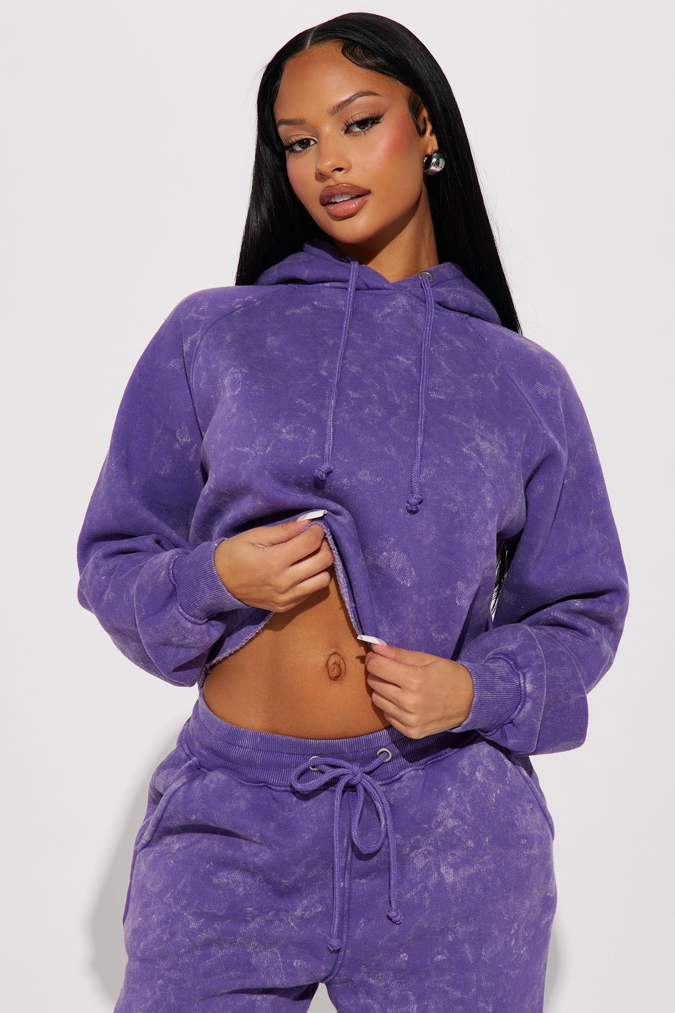 My Time Mineral Wash Jogger Set - Purple sold by Fashion Nova product image thumbnail 2