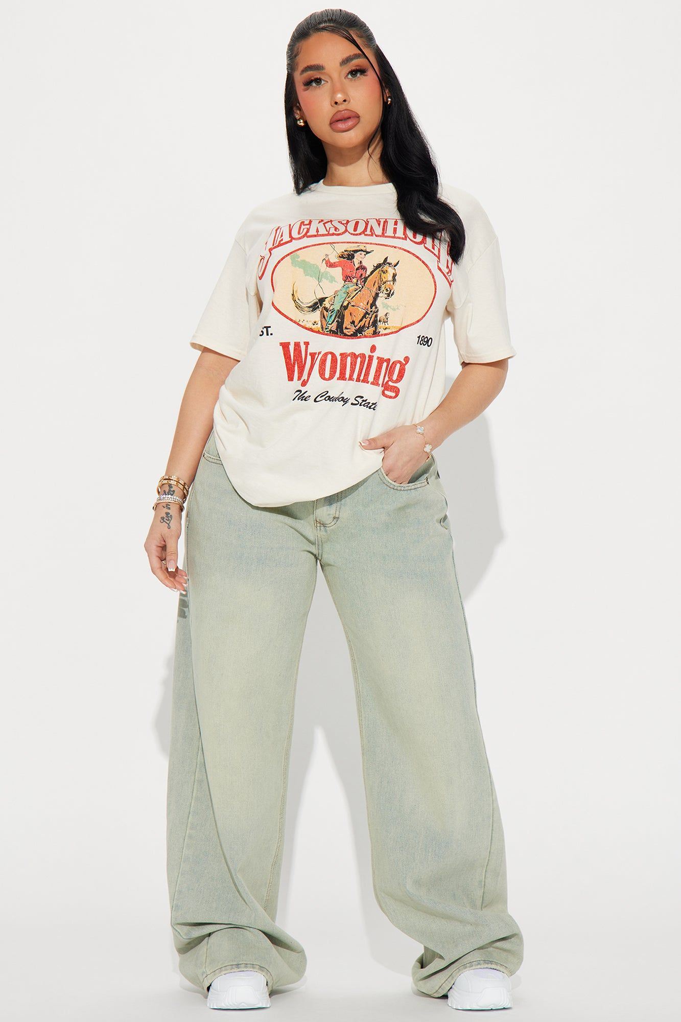 Jacksonhole Wyoming Graphic Tee - Sand sold by Fashion Nova product image thumbnail 3