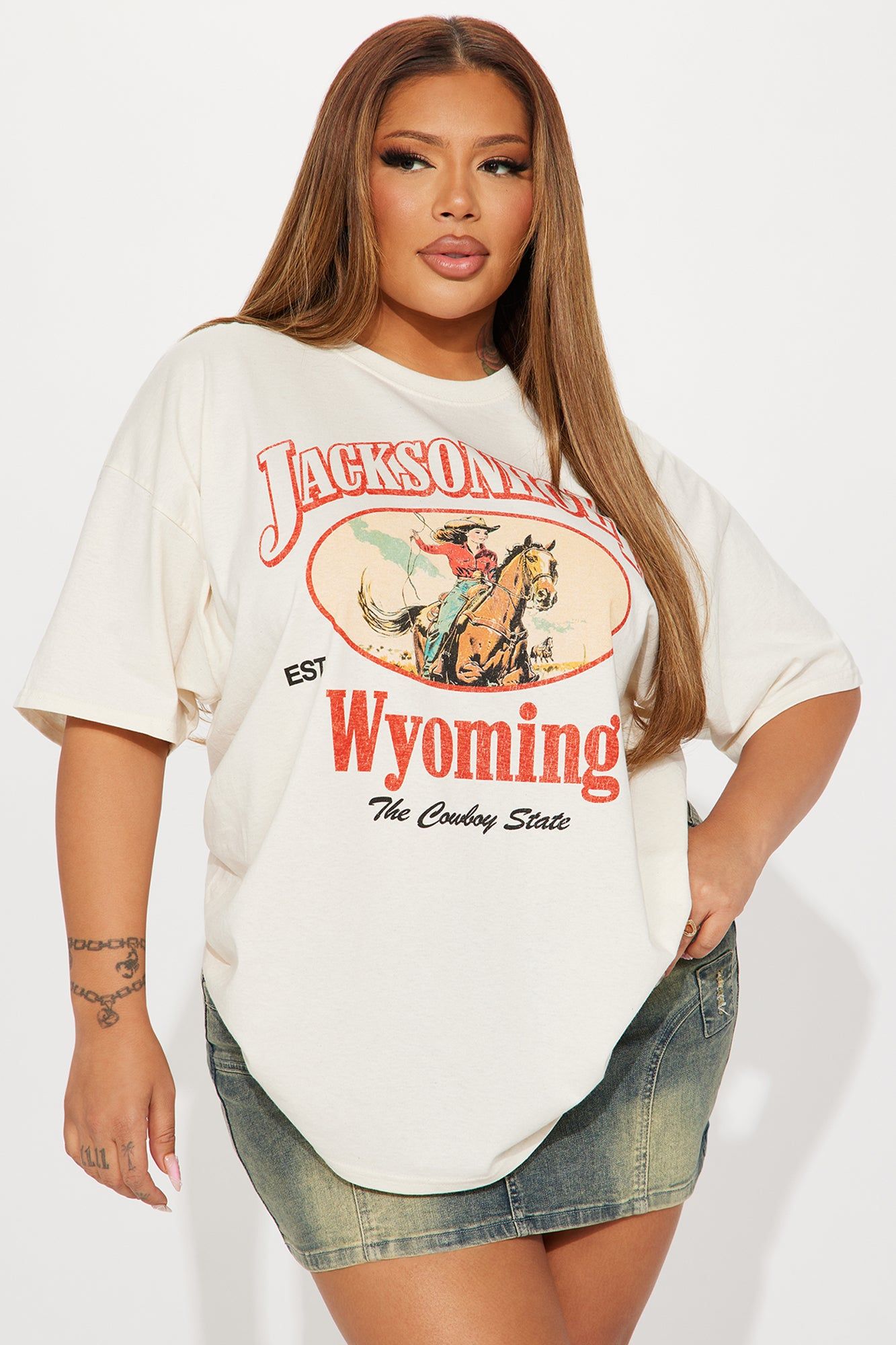 Jacksonhole Wyoming Graphic Tee - Sand sold by Fashion Nova product image thumbnail 4