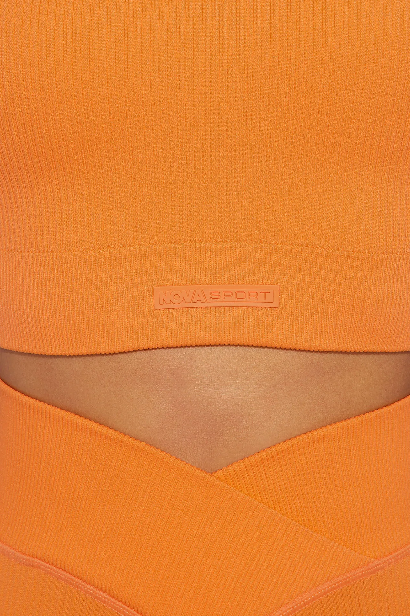 Double Cross Effortless Seamless Active Sports Bra - Tangerine sold by Fashion Nova product image thumbnail 3