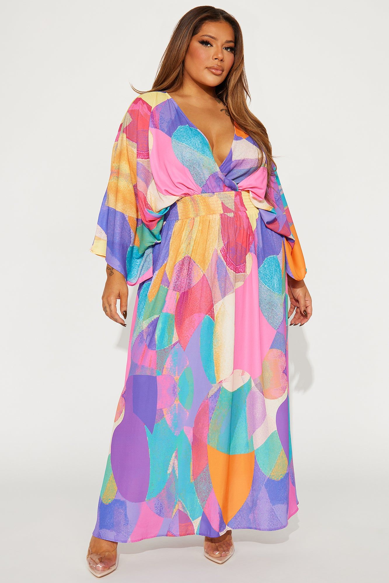 Costa Rica Kaftan Maxi Dress - Yellow/combo sold by Fashion Nova product image thumbnail 4