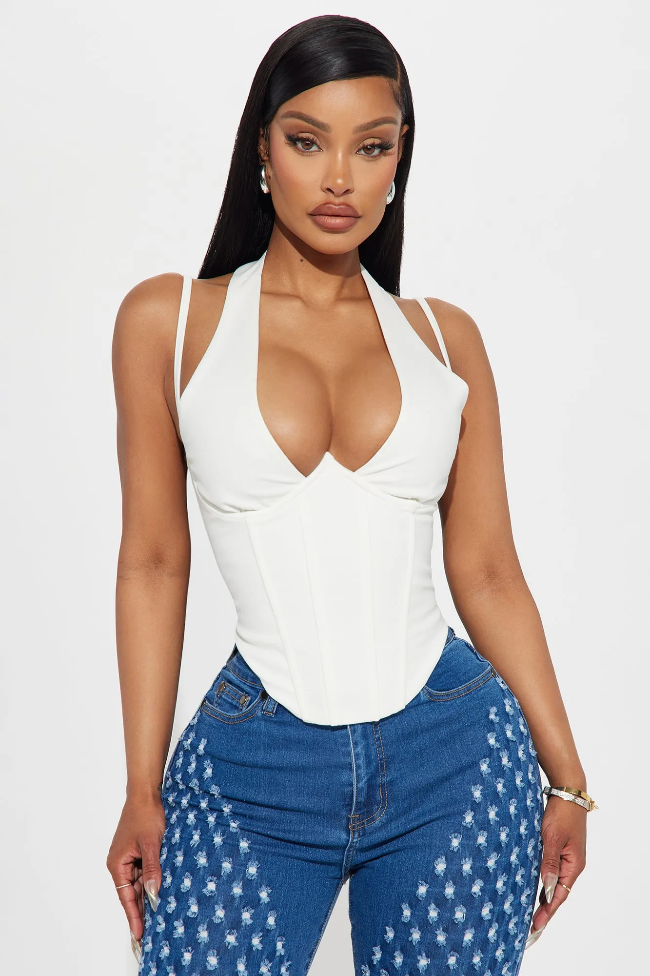 No Rival Halter Top - Ivory sold by Fashion Nova