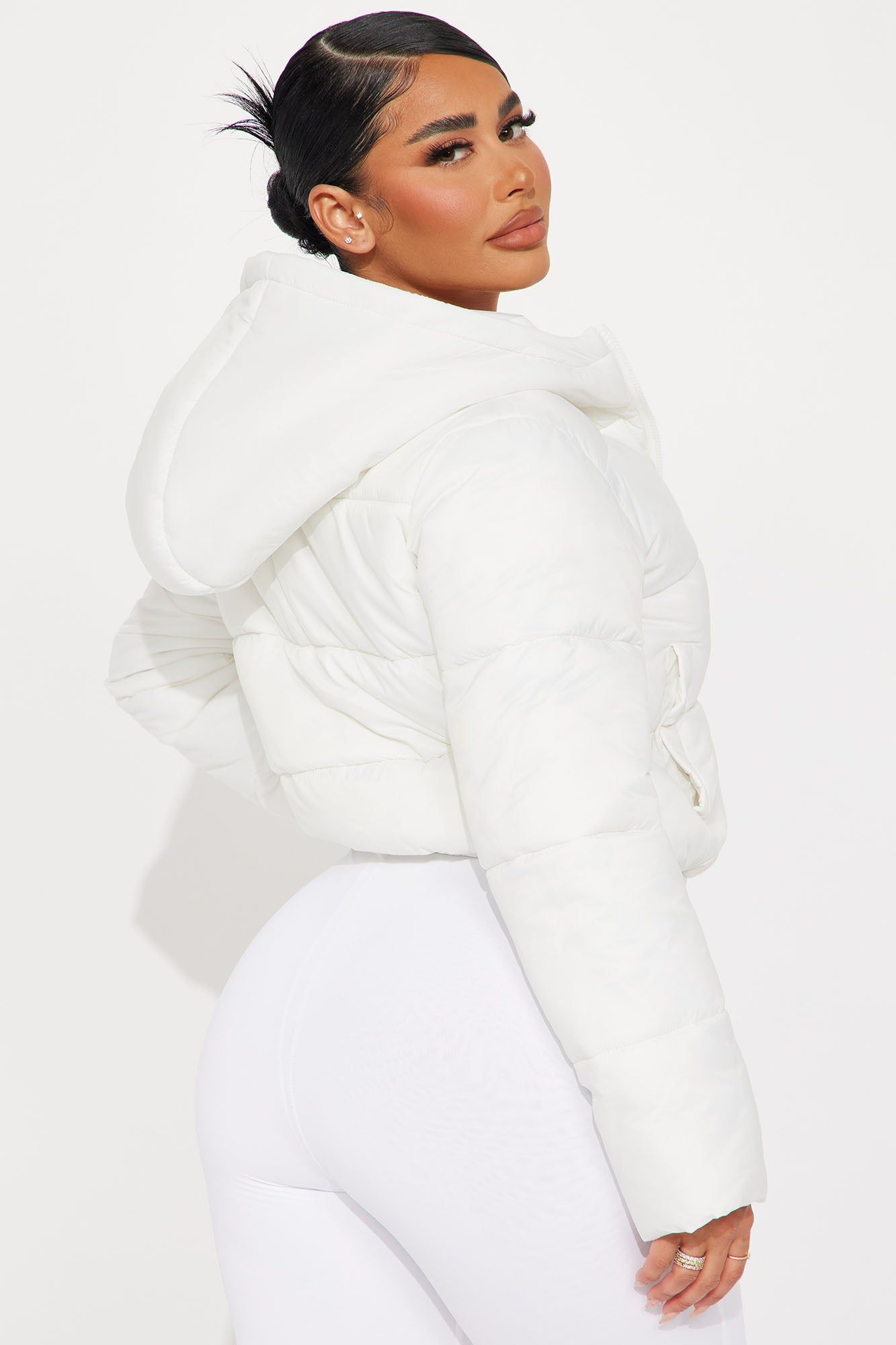 Up And About Puffer Coat - Ivory sold by Fashion Nova product image thumbnail 3
