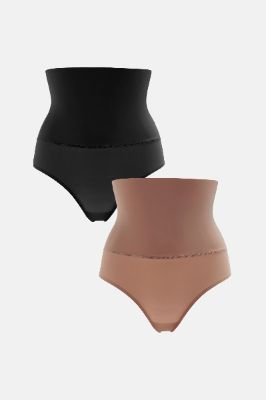 A Little Extra Sass Shapewear Brief 2 Pack - Mocha sold by Fashion Nova