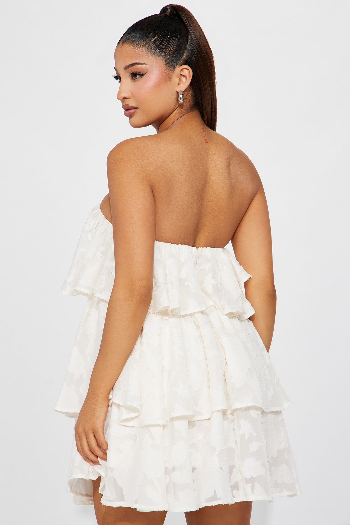 Amara Chiffon Mini Dress - Cream sold by Fashion Nova product image thumbnail 3
