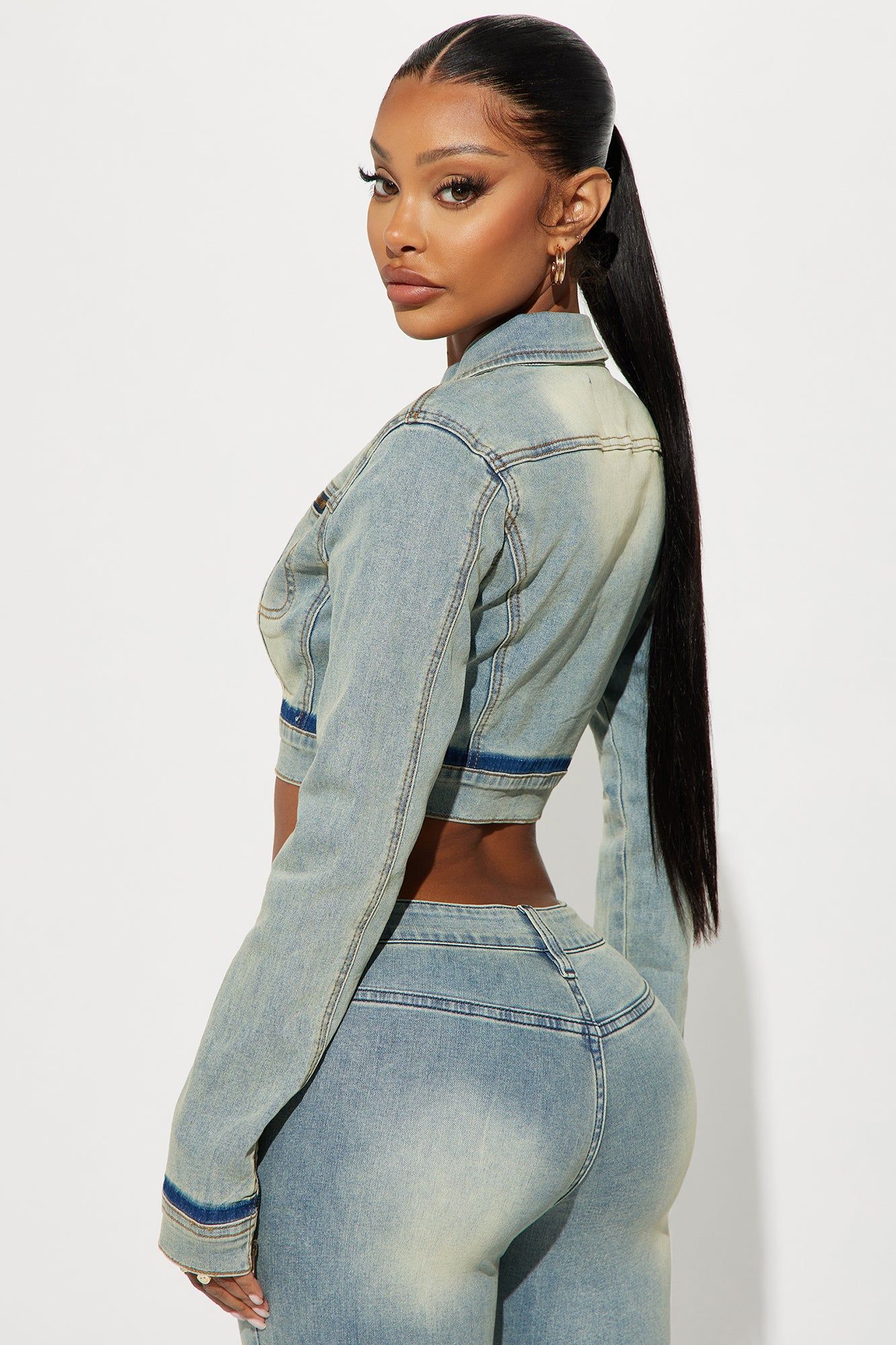 Safe Journey Moto Denim Jacket - Medium Wash sold by Fashion Nova product image thumbnail 3