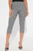 On A Picnic Capri Pant - Black/White sold by Fashion Nova