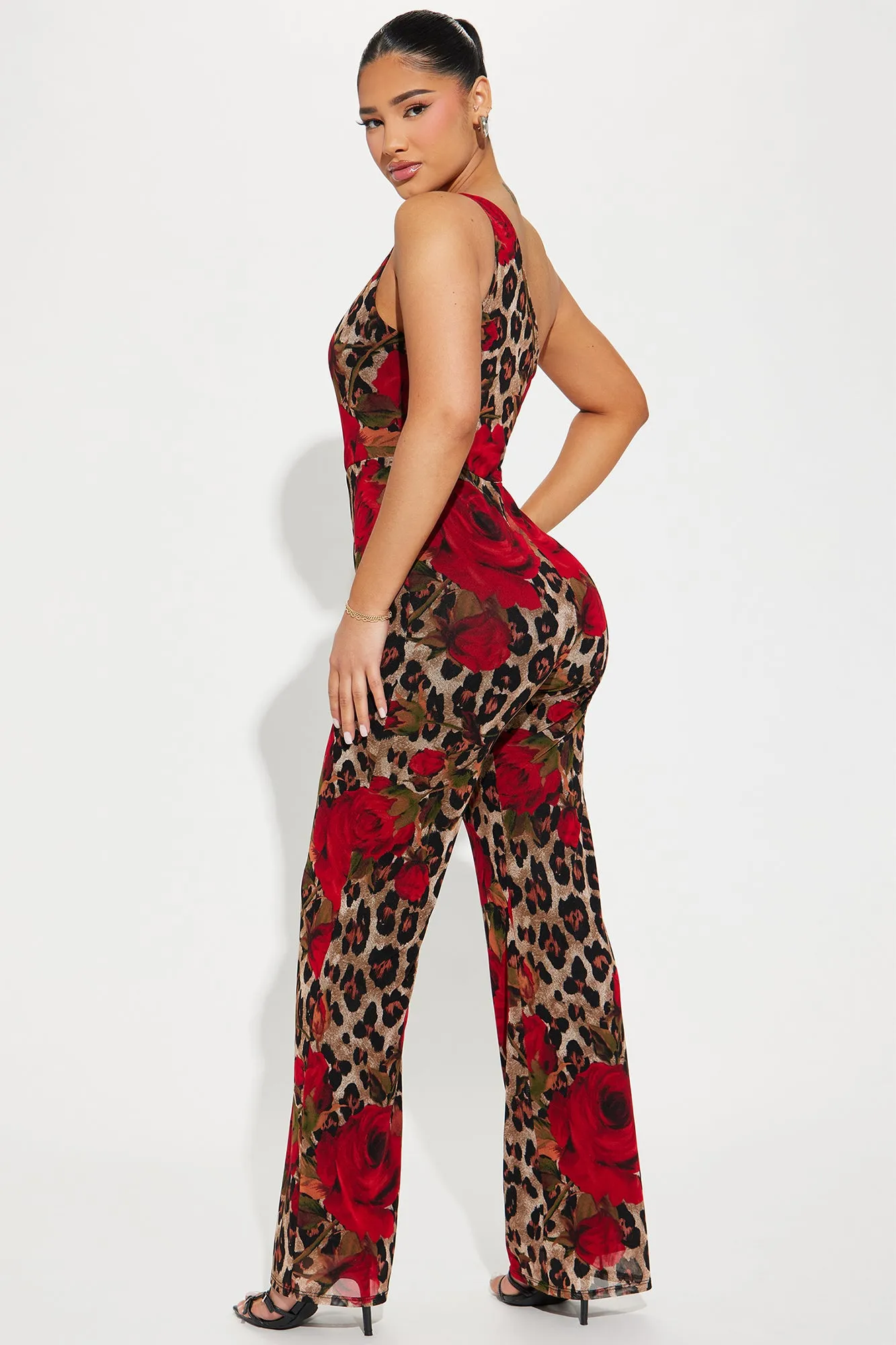 Leopard Rose Jumpsuit - Brown/combo sold by Fashion Nova product image thumbnail 3