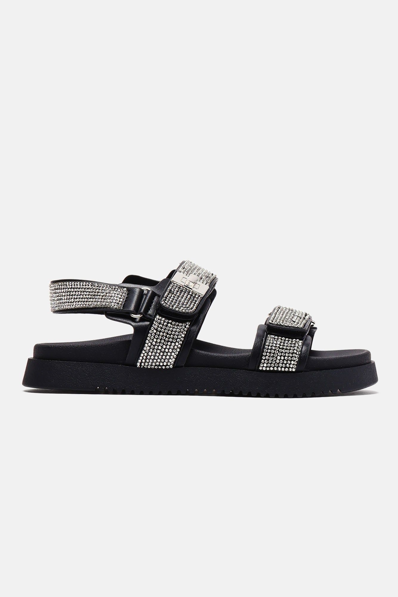 Kalley Embellished Flat Sandals - Black sold by Fashion Nova product image thumbnail 4