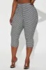 On A Picnic Capri Pant - Black/White sold by Fashion Nova