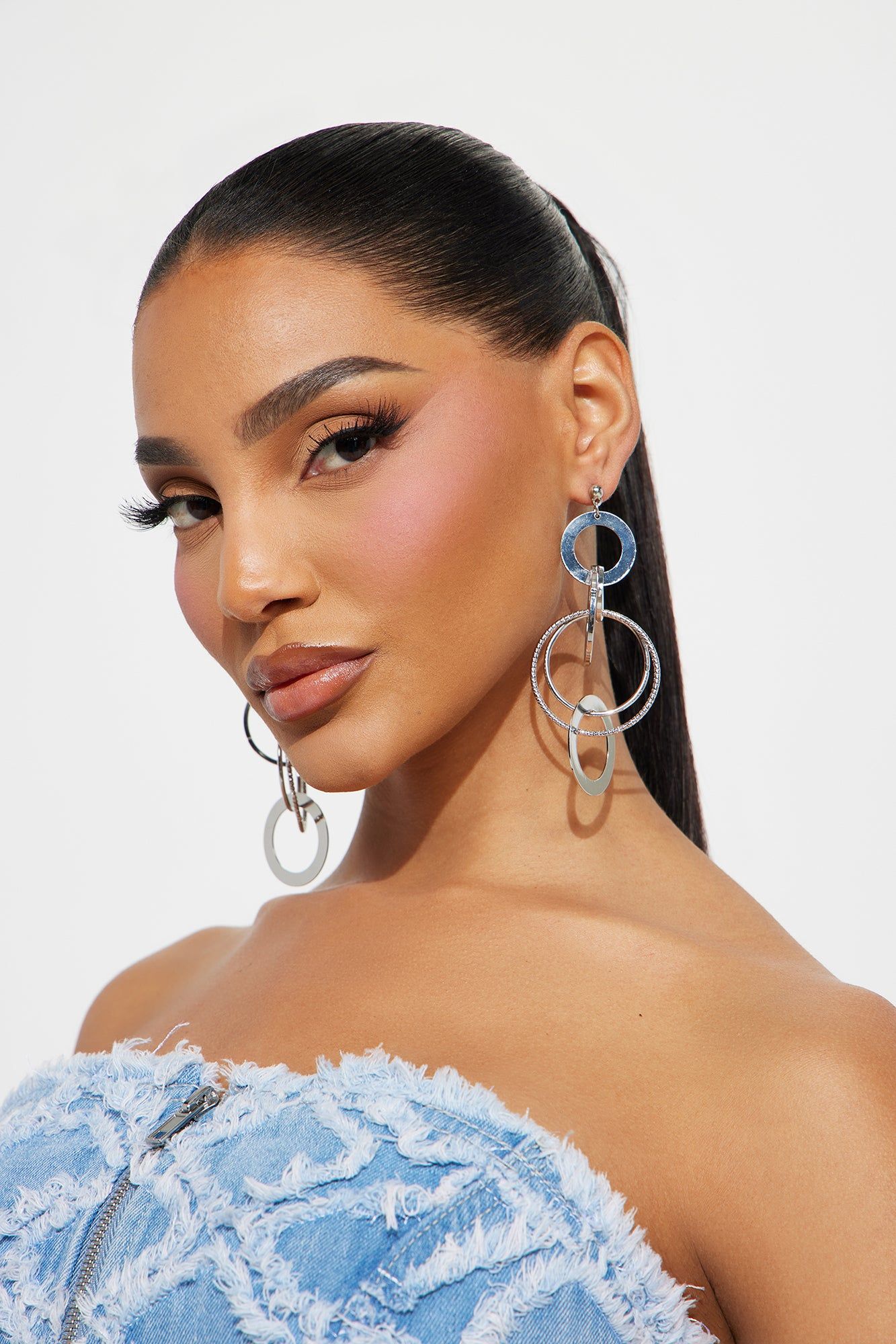 Solid Abstract Drop Earrings - Silver sold by Fashion Nova product image thumbnail 2