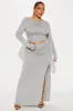 Valeria Skirt Set - Heather Grey sold by Fashion Nova