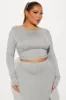 Valeria Skirt Set - Heather Grey sold by Fashion Nova