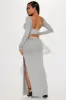 Valeria Skirt Set - Heather Grey sold by Fashion Nova