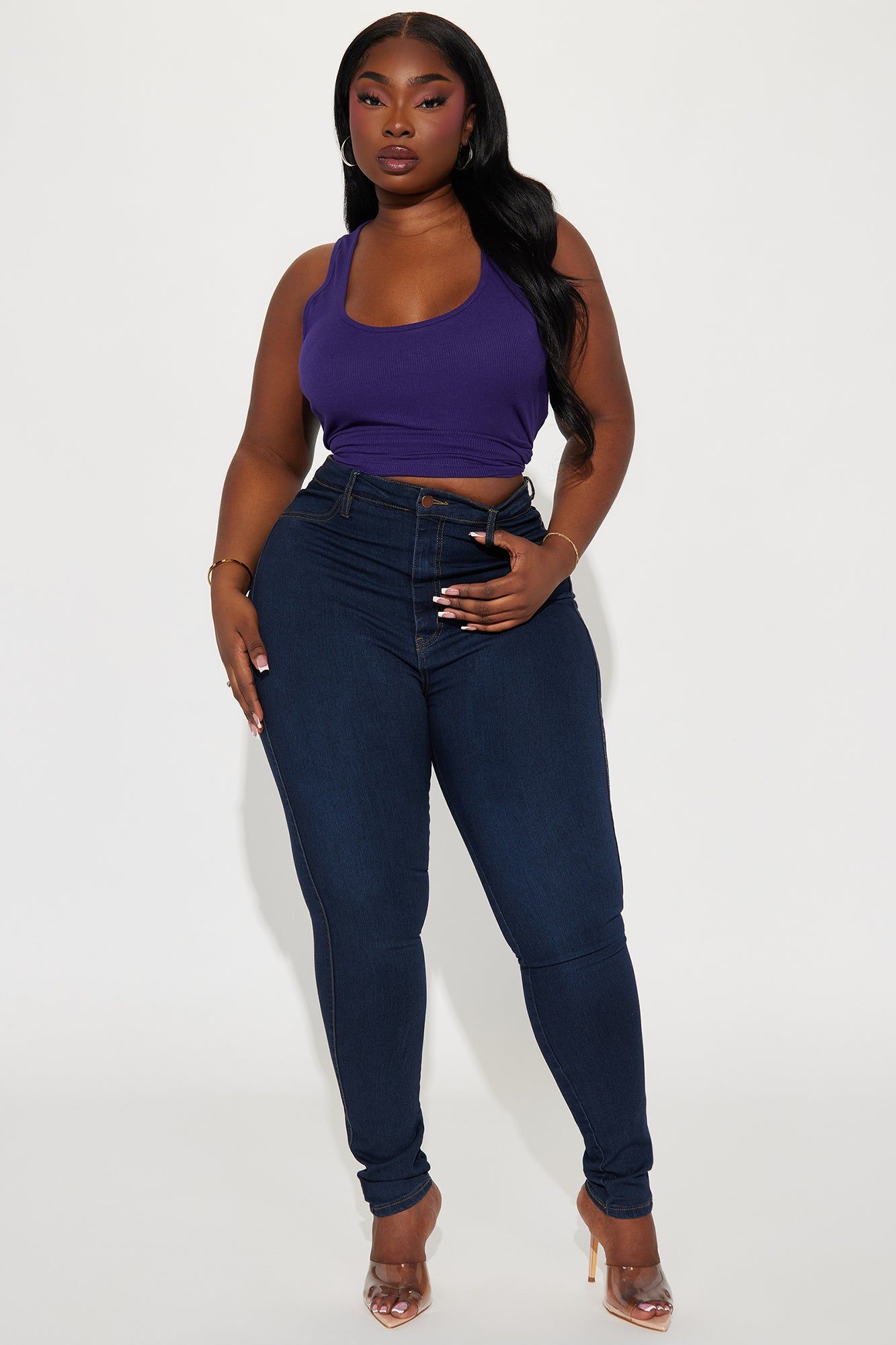 Essential Racer Back Tank Top - Purple sold by Fashion Nova product image thumbnail 5