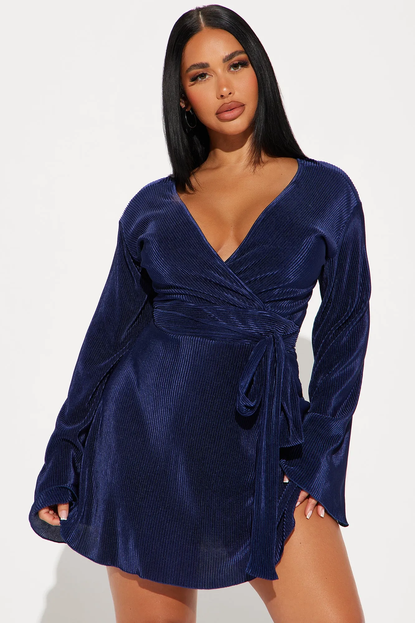 Ciara Plisse Mini Dress - Navy sold by Fashion Nova product image thumbnail 2