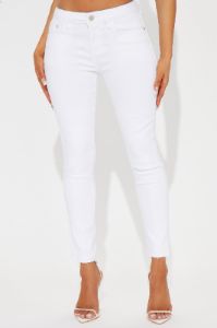 Highly Selective Stretch Skinny Jeans - White sold by Fashion Nova