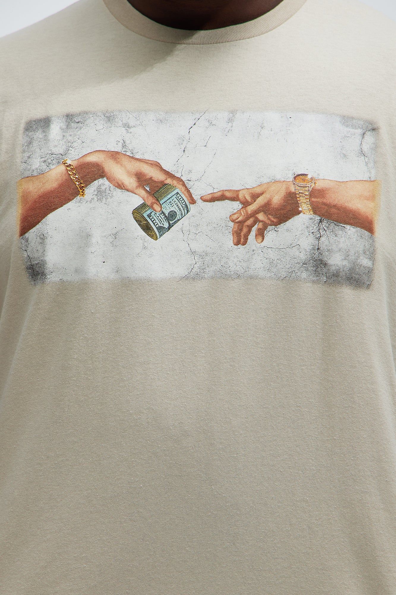 Creation Of Hustle Short Sleeve Tee - Sand sold by Fashion Nova product image thumbnail 5