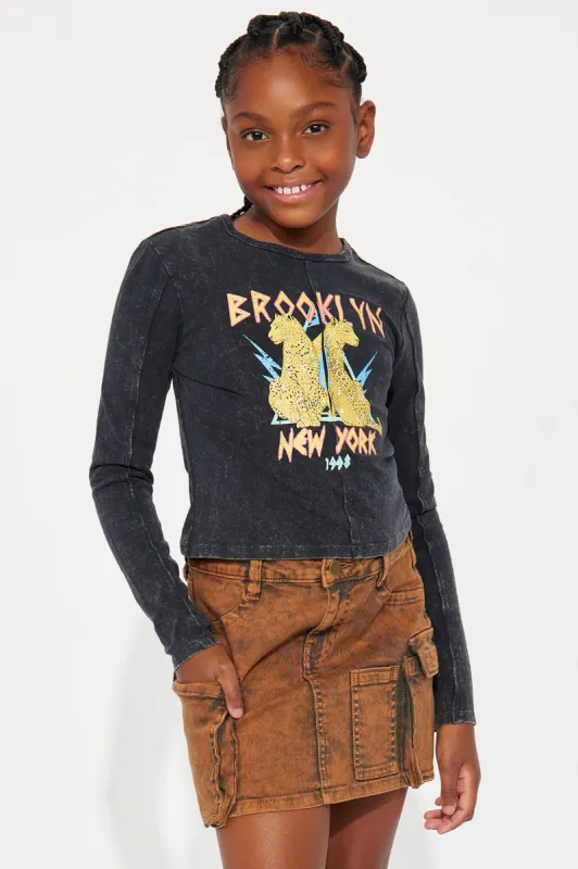 Mini Brooklyn New York Animal Tee - Black sold by Fashion Nova