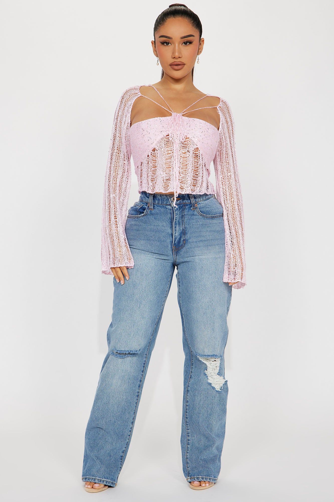 Saphira Crochet Top - Pink sold by Fashion Nova product image thumbnail 2