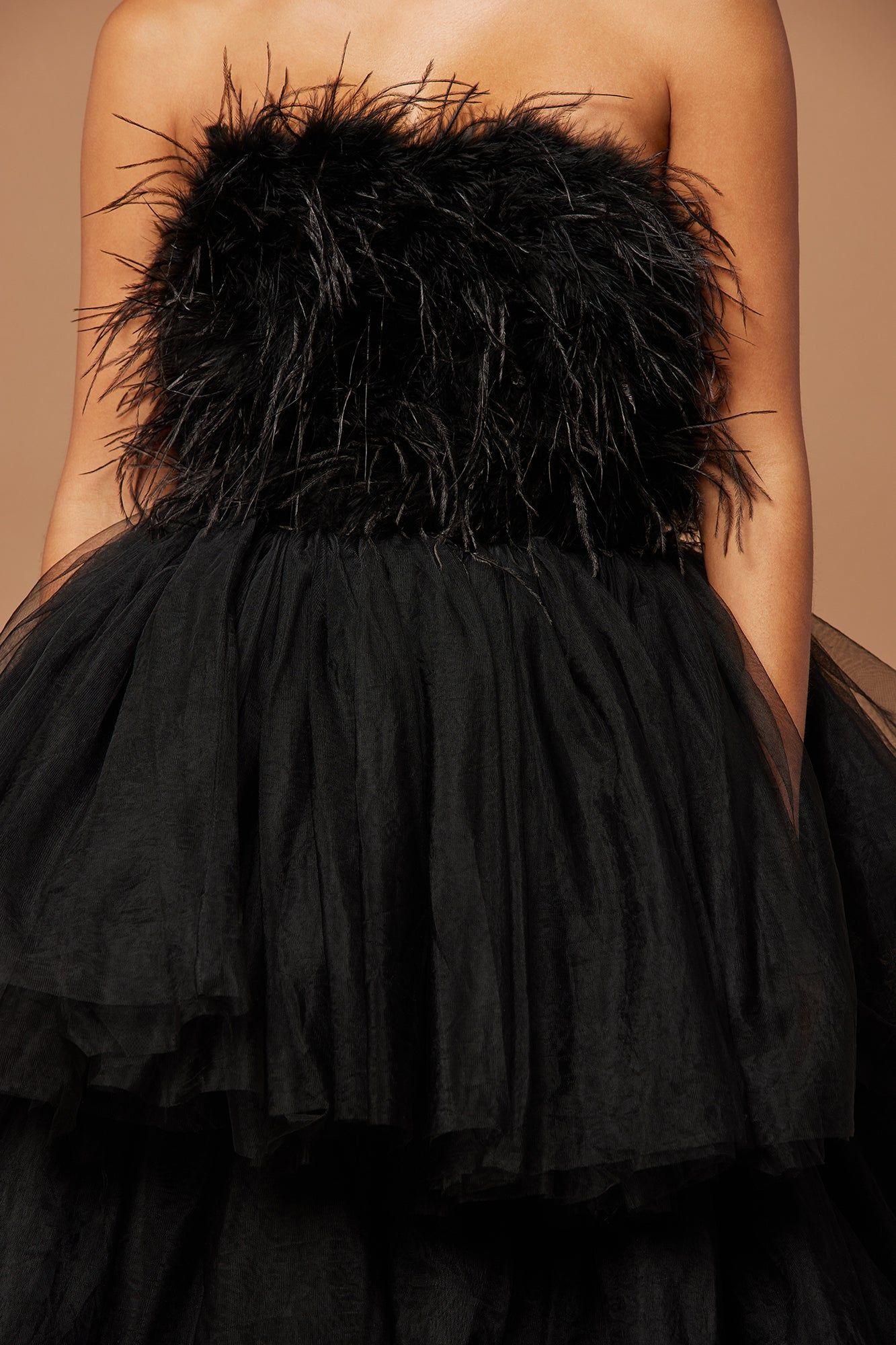 Livia Feather Tulle Gown - Black sold by Fashion Nova product image thumbnail 3