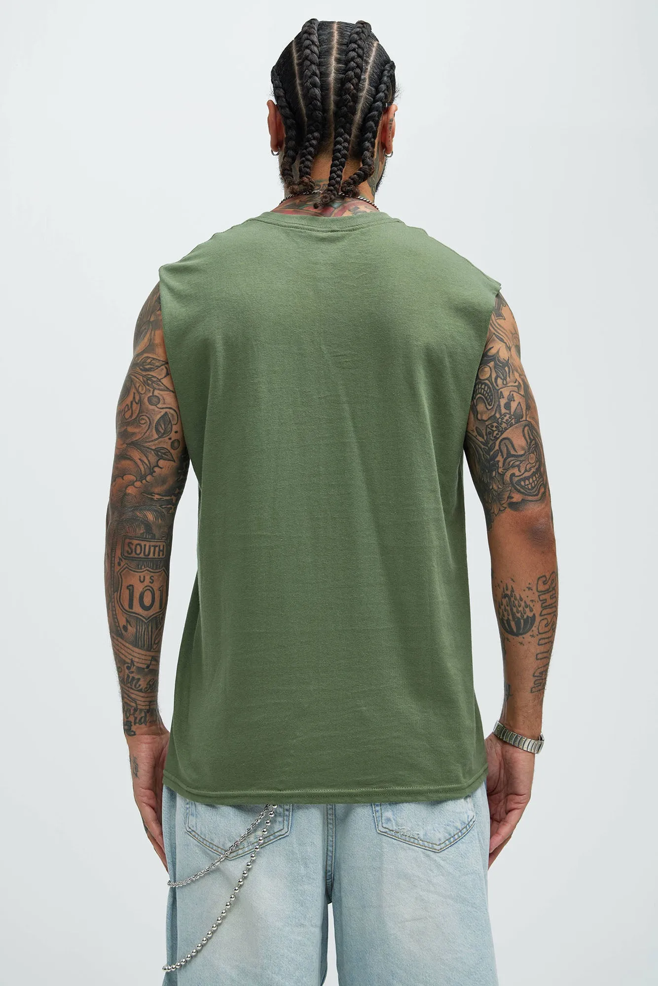 Heaven Sent Rose Sleeveless Tee - Green sold by Fashion Nova product image thumbnail 4