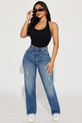 A Girl Can Dream Straight Leg Jeans - Medium Wash sold by Fashion Nova