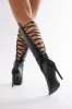 On Your Radar Knee High Boots - Black sold by Fashion Nova