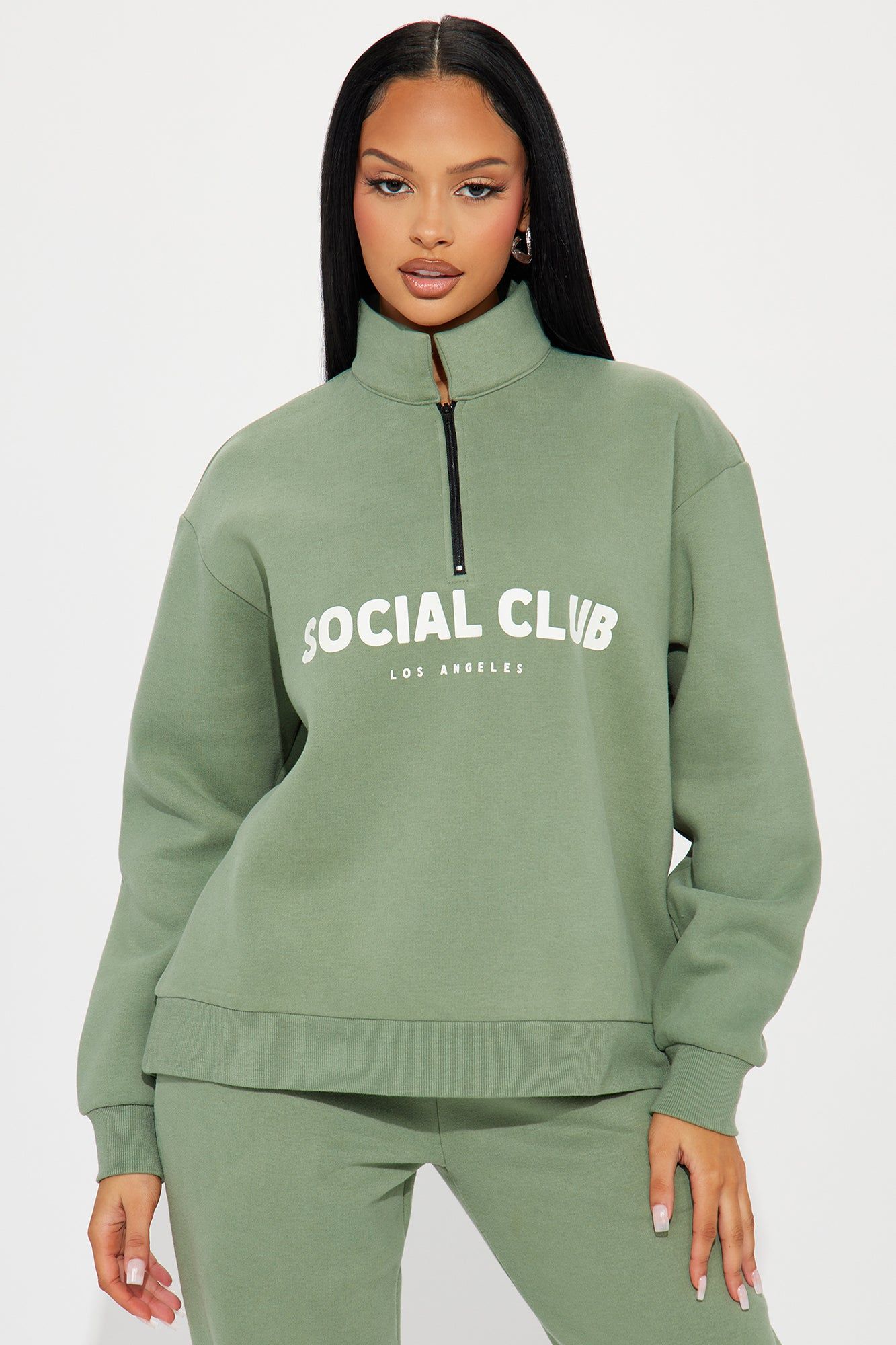 Social Club Sweatpant Set - Sage sold by Fashion Nova product image thumbnail 2