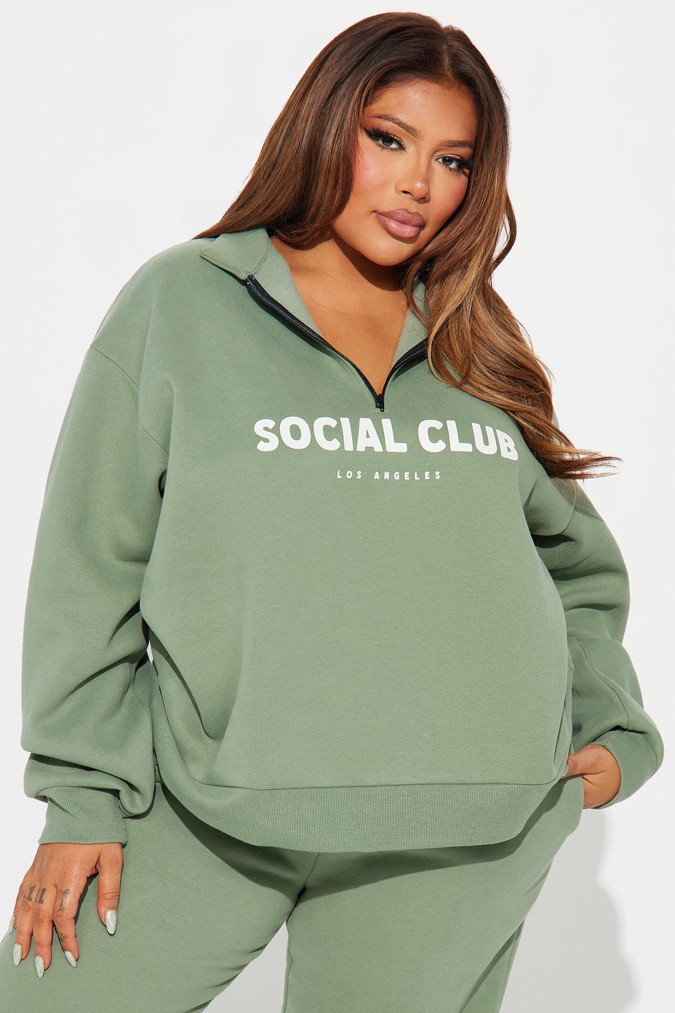 Social Club Sweatpant Set - Sage sold by Fashion Nova product image thumbnail 7