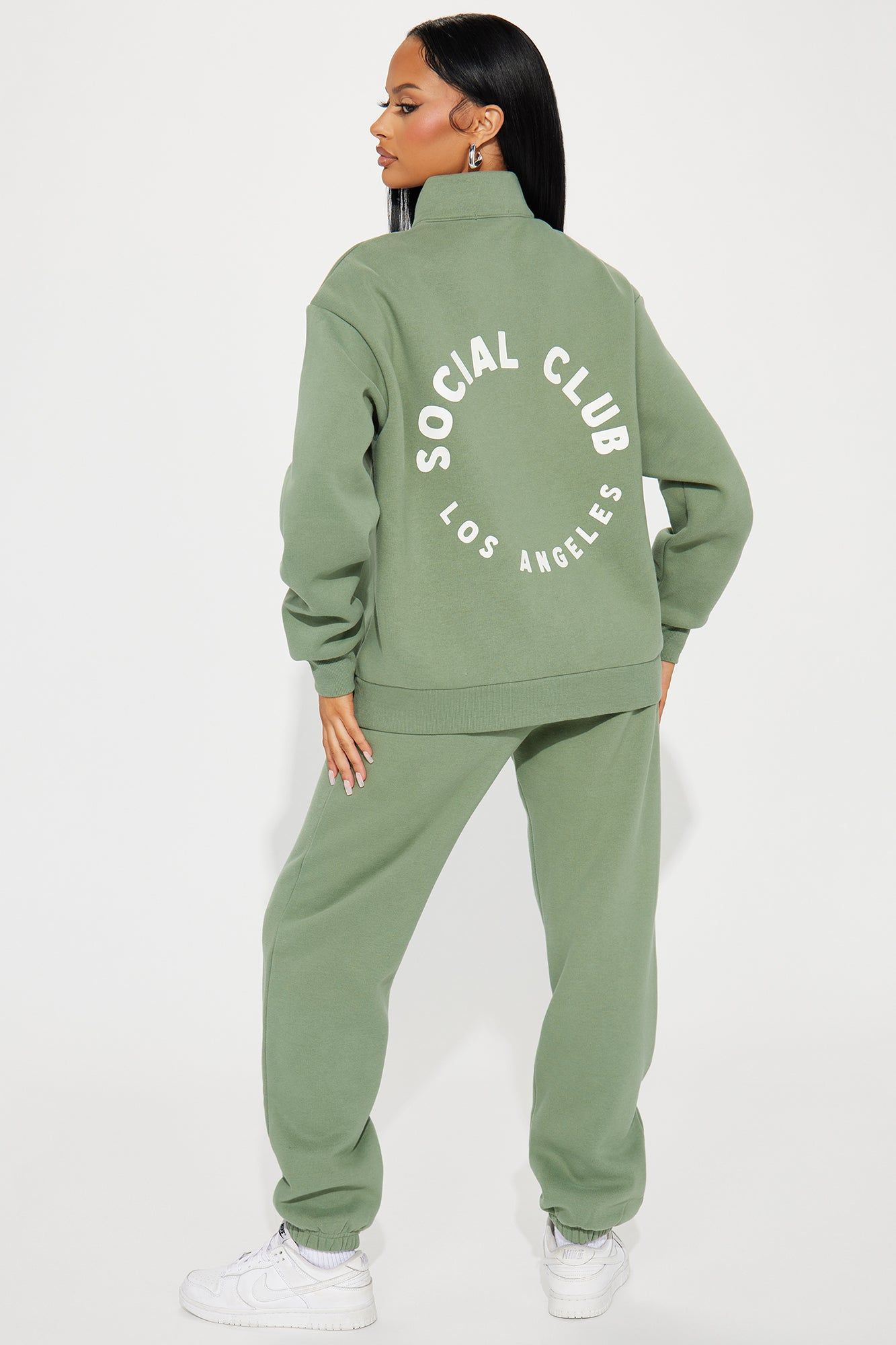 Social Club Sweatpant Set - Sage sold by Fashion Nova product image thumbnail 4