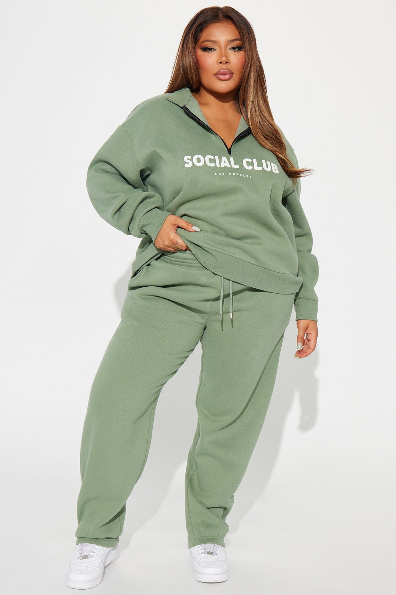Social Club Sweatpant Set - Sage sold by Fashion Nova product image thumbnail 6