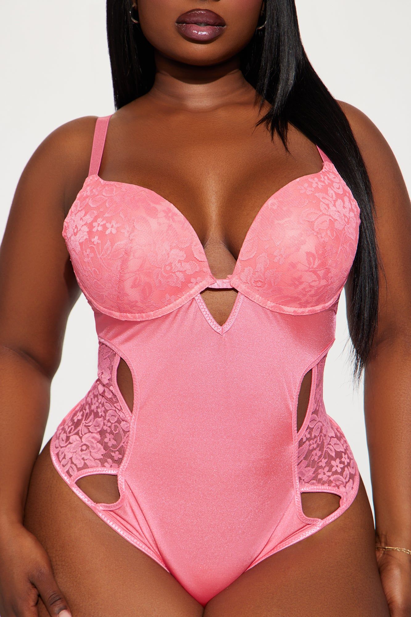 Burning Desire Satin Teddy - Pink sold by Fashion Nova product image thumbnail 2