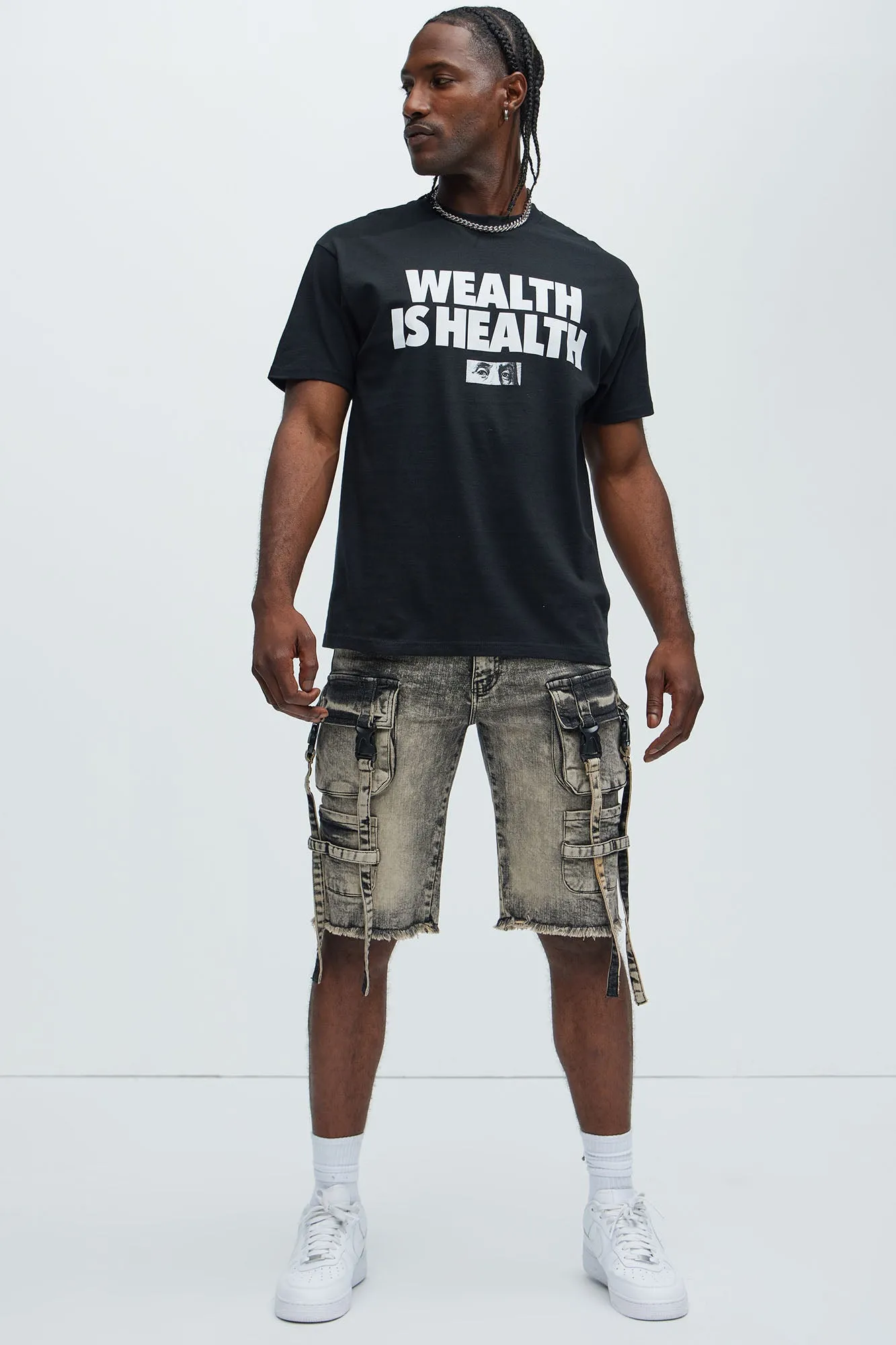 Wealth Is Health Short Sleeve Tee - Black sold by Fashion Nova product image thumbnail 2