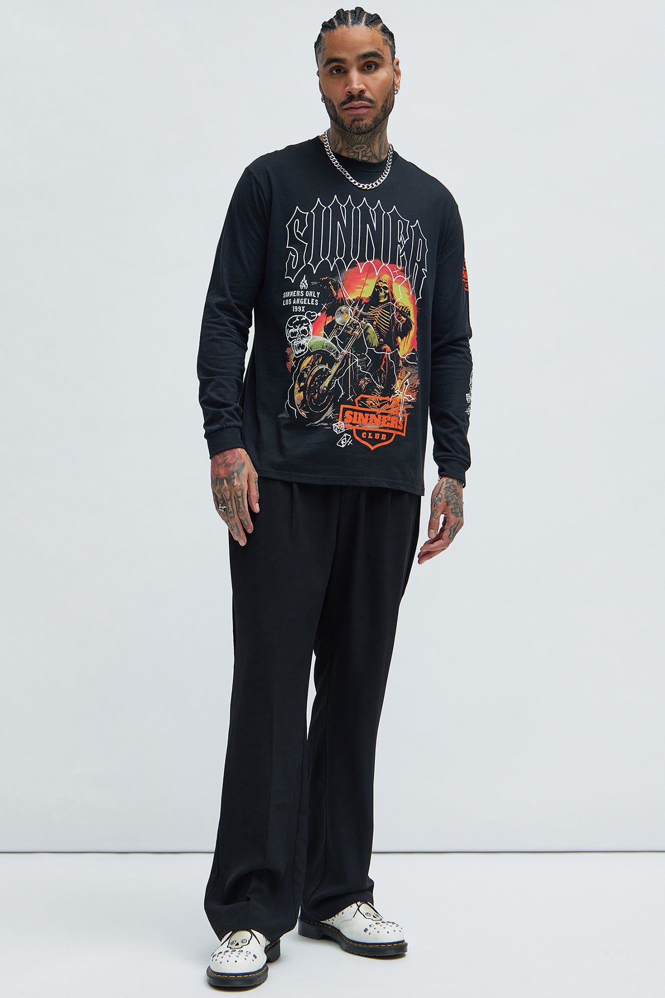 Sinners Only Long Sleeve Tee - Black sold by Fashion Nova product image thumbnail 2