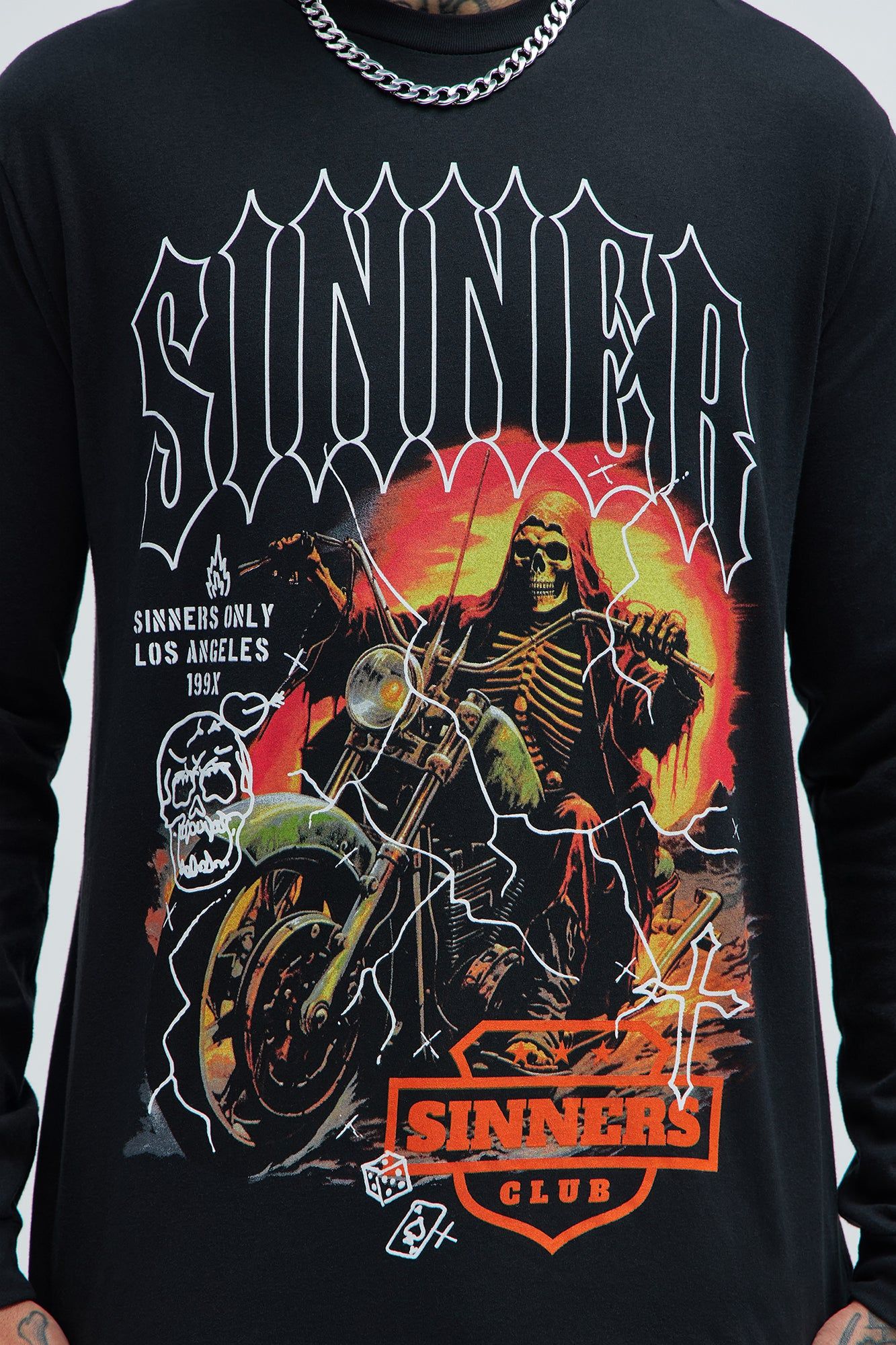 Sinners Only Long Sleeve Tee - Black sold by Fashion Nova product image thumbnail 3