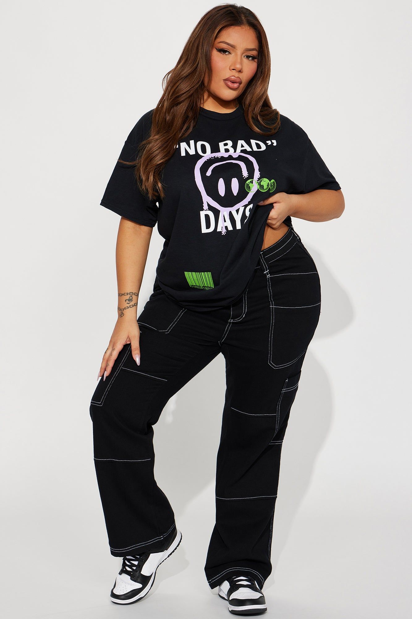 No Bad Days Smiley Graphic Tee - Black sold by Fashion Nova product image thumbnail 5